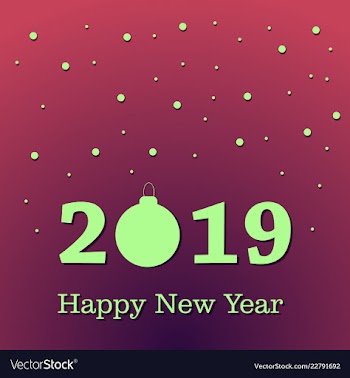 2019 happy new year background for your seasonal vector image