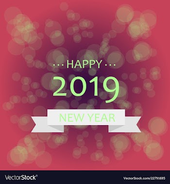 2019 happy new year background for your seasonal vector image