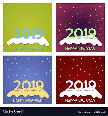 2019 happy new year background for your seasonal vector image