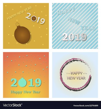 2019 happy new year background for your seasonal vector image