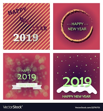 2019 happy new year background for your seasonal vector image