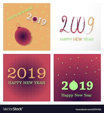 2019 happy new year background for your seasonal vector image