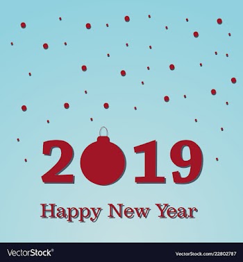 2019 happy new year background for your seasonal vector image