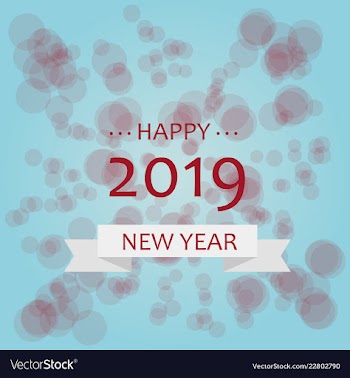 2019 happy new year background for your seasonal vector image