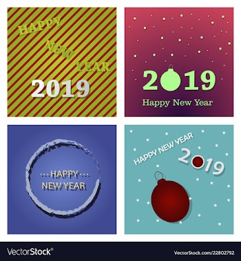 2019 happy new year background for your seasonal vector image