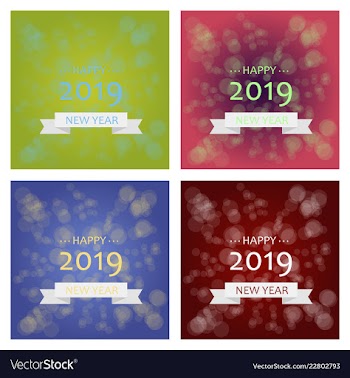 2019 happy new year background for your seasonal vector image