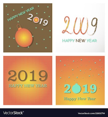 2019 happy new year background for your seasonal vector image