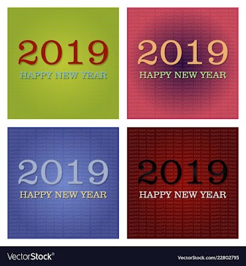 2019 happy new year background for your seasonal vector image