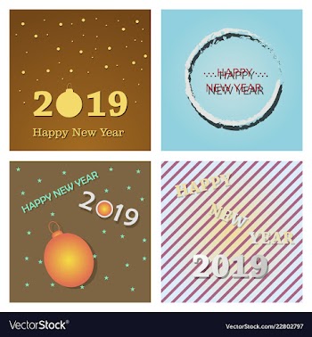 2019 happy new year background for your seasonal vector image