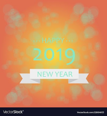 2019 happy new year background for your seasonal vector image