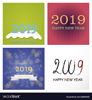 2019 happy new year background for your seasonal vector image
