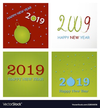 2019 happy new year background for your seasonal vector image