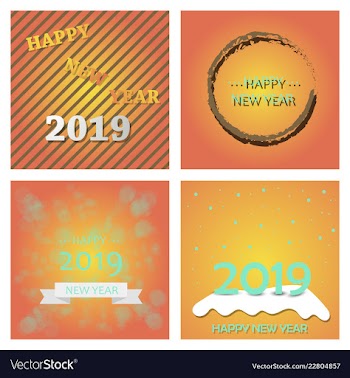 2019 happy new year background for your seasonal vector image