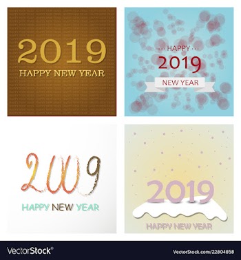 2019 happy new year background for your seasonal vector image