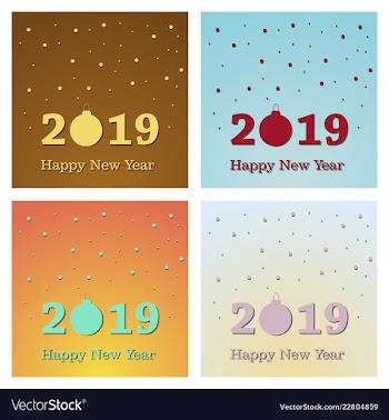 2019 happy new year background for your seasonal vector image