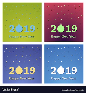 2019 happy new year background for your seasonal vector image