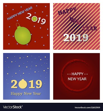 2019 happy new year background for your seasonal vector image