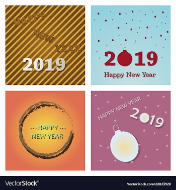2019 happy new year background for your seasonal vector image