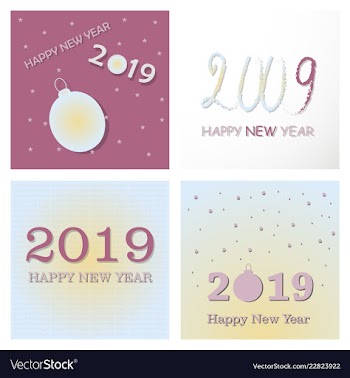 2019 happy new year background for your seasonal vector image