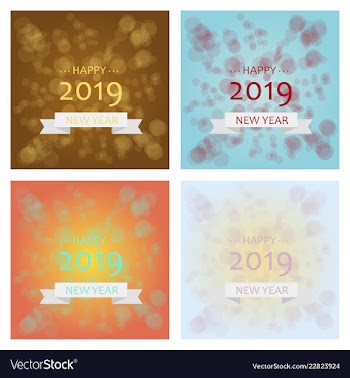 2019 happy new year background for your seasonal vector image