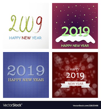 2019 happy new year background for your seasonal vector image