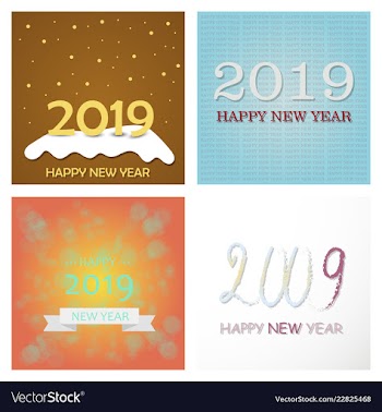 2019 happy new year background for your seasonal vector image