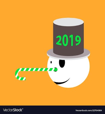 2019 happy new year greeting card celebration vector image