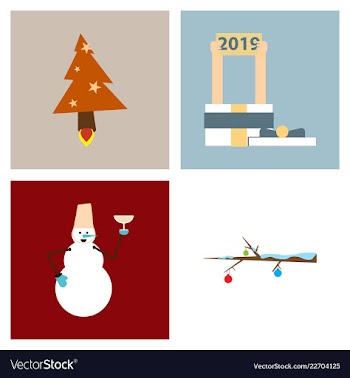 2019 happy new year greeting card celebration vector image