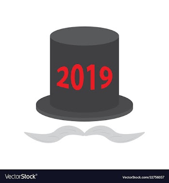 2019 happy new year greeting card celebration vector image