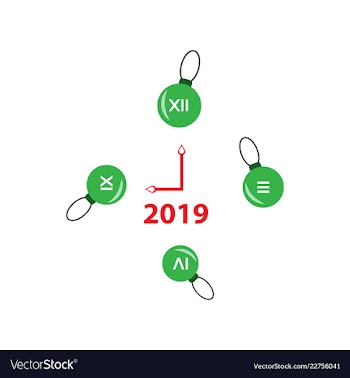 2019 happy new year greeting card celebration vector image