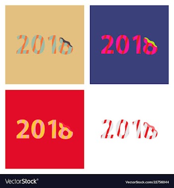 2019 happy new year greeting card celebration vector image