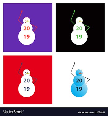 2019 happy new year greeting card celebration vector image