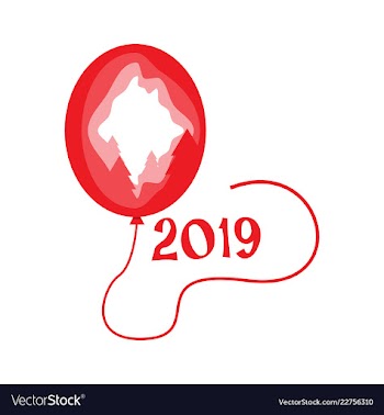 2019 happy new year greeting card celebration vector image