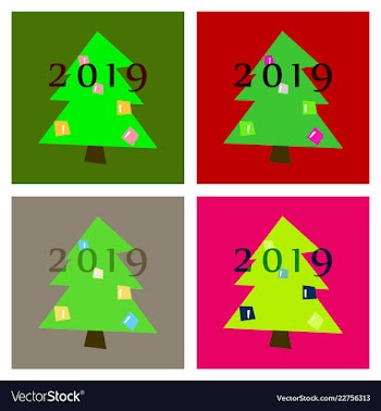 2019 happy new year greeting card celebration vector image