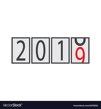 2019 happy new year greeting card celebration vector image