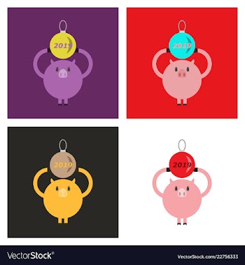 2019 happy new year greeting card celebration vector image