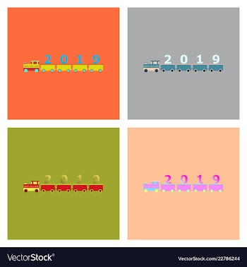 2019 happy new year greeting card celebration vector image