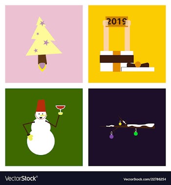 2019 happy new year greeting card celebration vector image