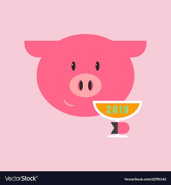 2019 happy new year greeting card celebration vector image