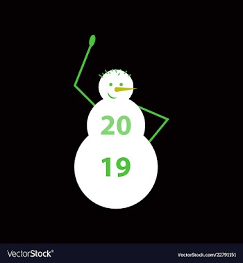 2019 happy new year greeting card celebration vector image