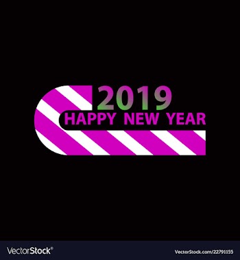 2019 happy new year greeting card celebration vector image