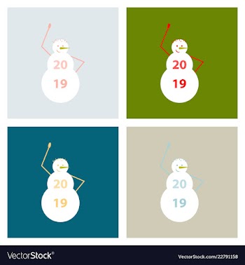 2019 happy new year greeting card celebration vector image