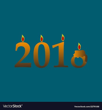 2019 happy new year greeting card celebration vector image