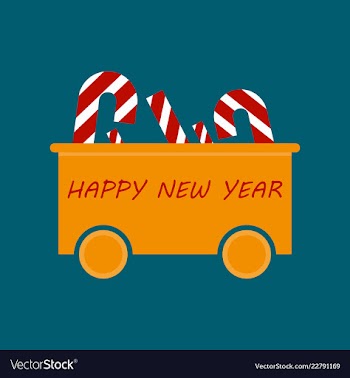 2019 happy new year greeting card celebration vector image