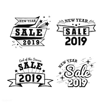 2019 new year sale badge vector set | Free stock vector - 532689