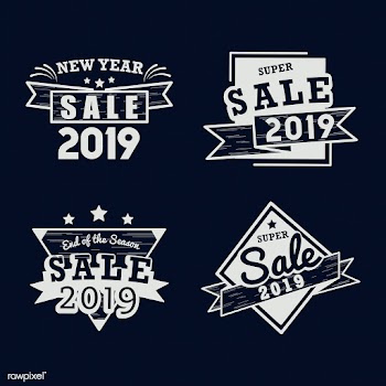 2019 new year sale badge vector set | Free stock vector - 532720