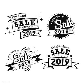 2019 new year sale badge vector set | Free stock vector - 532740