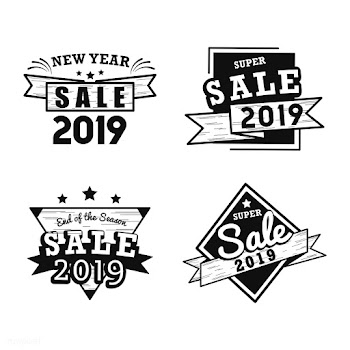 2019 new year sale badge vector set | Free stock vector - 532742