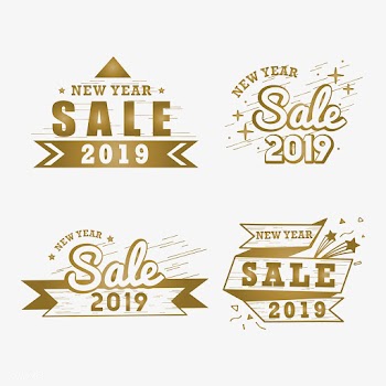 2019 new year sale badge vector set | Free stock vector - 532772