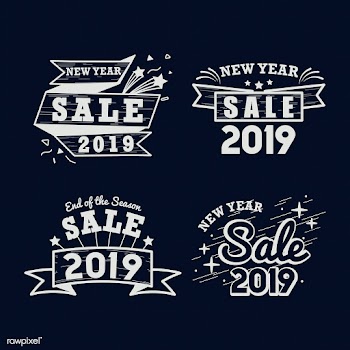 2019 new year sale badge vector set | Free stock vector - 532779